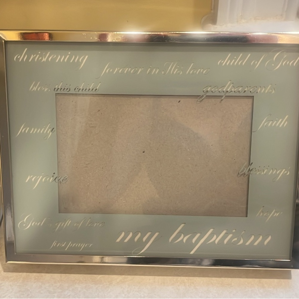 Silver Baptism Photo Frame